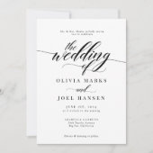 Klassieke uitnodigende uitnodiging voor weddenscha (Voorkant)