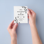 Klassieke uitnodiging tot bruiloft ceremonie. flyer (Hand)