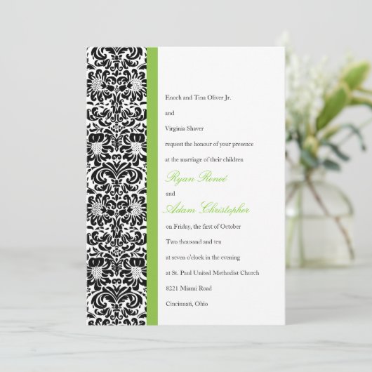 Klassieke uitnodiging tot weddenschap tussen Damas (Staand voorkant)