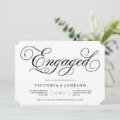 Klassieke uitnodiging van de Engagement Party (Staand voorkant)