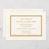 Klassieke uitnodiging voor ivoor en goud (Voorkant / Achterkant)