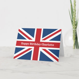 Klassieke Union Jack Flag Happy Birthday Kaart