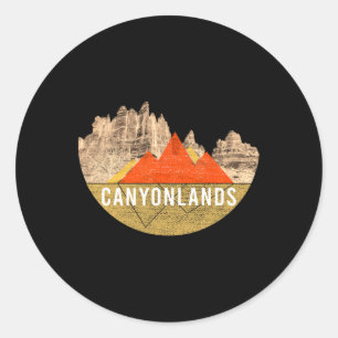 Klassieke Usa Berg Wandelen - Canyonlands National Ronde Sticker