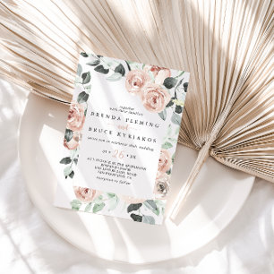 Klassieke usty roze roze Casual bruiloft Kaart