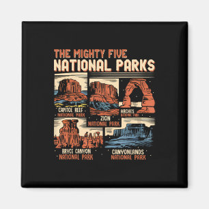 Klassieke Utah Mighty Five 5 Nationale Parken Wand Magneet