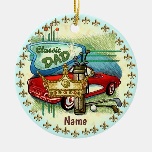 Klassieke vader keramisch ornament (Voorkant)