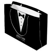 Klassieke vader van de bruid bruiloft Tuxedo Groot Cadeauzakje (Achterkant Gekanteld)
