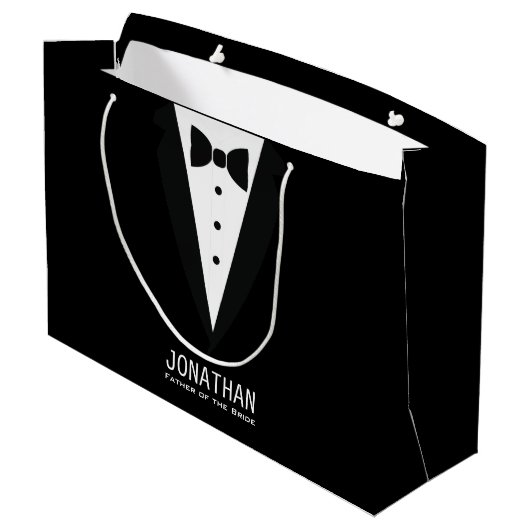 Klassieke vader van de bruid bruiloft Tuxedo Groot Cadeauzakje (Achterkant Gekanteld)