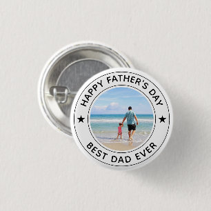 Klassieke Vaderdag Stijlvolle Witte Ronde Button 3,2 Cm