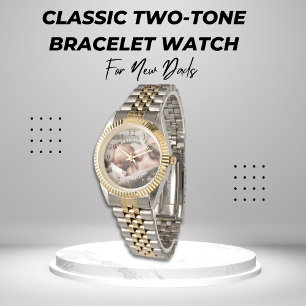 Klassieke vaders Dag Foto Persoonlijk Bericht Wa Horloge