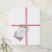 Klassieke vakantie bessen Monogram cadeau Labels Cadeaulabel (Met Touw)