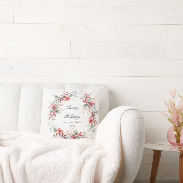 Klassieke vakantie bessen Monogram Kussen (Bank)