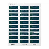 Klassieke vakantie plaid eenvoudig retour adres etiket (Full Sheet)