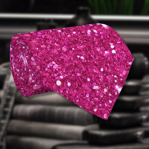 Klassieke Valentijn trendy roze glinsterstijl Stropdas