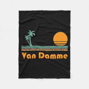 Klassieke Van Damme Strand Zonsondergang Fleece Deken