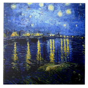 Klassieke Van Gogh-kunst, Sterrennacht boven Rhone Tegeltje