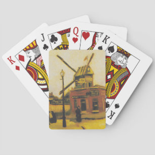 Klassieke Van Gogh Parijs Molen Schilderij Pokerkaarten