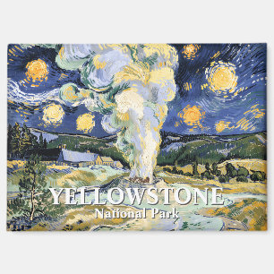 Klassieke Van Gogh Yellowstone Old Faithful Schild Magneet