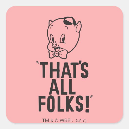 Klassieke Varken "Dat zijn allemaal volken!" Vierkante Sticker (Voorkant)