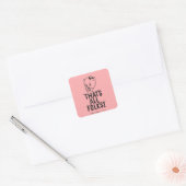 Klassieke Varken "Dat zijn allemaal volken!" Vierkante Sticker (Envelop)