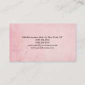 Klassieke ventilatorroze professional visitekaartje (Achterkant)