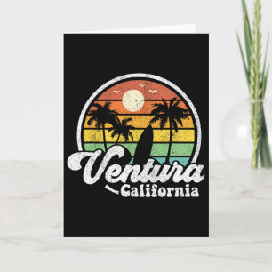 Klassieke Ventura Beach California Ca Surfen Retro Kaart