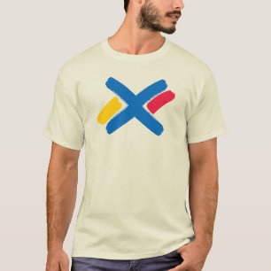 Klassieke verf letter X monogram T-shirt