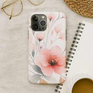 Klassieke verfijnde delicate waterverf bloemen iPhone 11 pro max hoesje