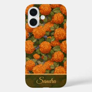 Klassieke verjaardagsfeest Hydrangea Bloemstuk op iPhone 16 Hoesje