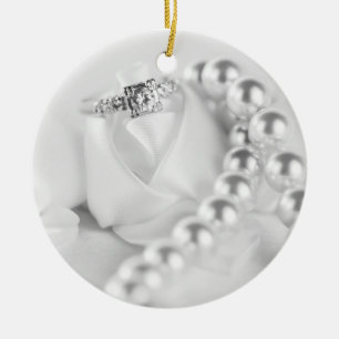 Klassieke Verloving Ring Keramisch Ornament