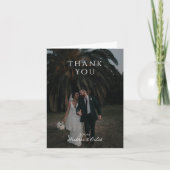 Klassieke verticale foto bruiloft bedankkaart (Voorkant)