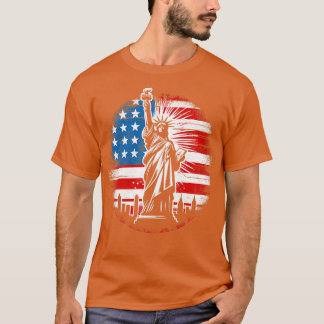 Klassieke verweerde vrijheidsbeeld t-shirt