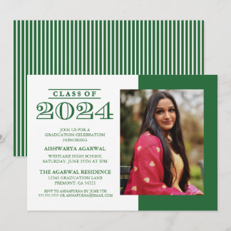 KLASSIEKE VETTE KLASSE VAN 2024 AFSTUDEREN UITNODI KAART