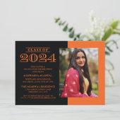 KLASSIEKE VETTE KLASSE VAN 2024 AFSTUDEREN UITNODI KAART (Staand voorkant)