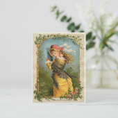 Klassieke Victoriaans Etching - Summer Shower Briefkaart (Staand voorkant)