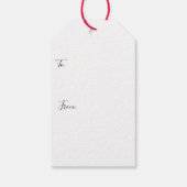 Klassieke Victoriaans Rozen Lily van de Valley Rom Cadeaulabel (Achterkant)