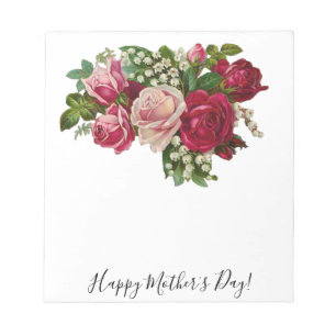 Klassieke Victoriaans Rozen Lily van de Valley Rom Notitieblok