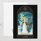 Klassieke Victoriaanse Kerstkaart (Voorkant / Achterkant)