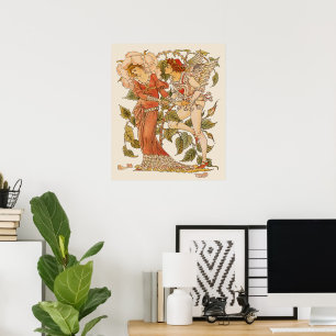 Klassieke victoriaanse kunst, Roos door Walter Cra Poster