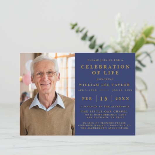 KLASSIEKE VIERING VAN HET LEVEN GEDENKDAG KAART (Staand voorkant)