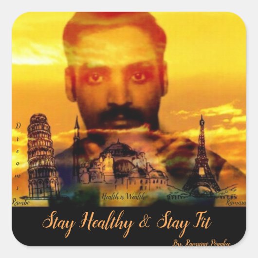 Klassieke vierkante Sticker (Voorkant)