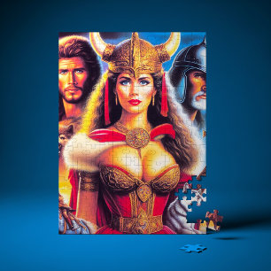 Klassieke Vikingenkrijgster Vrouw Legpuzzel