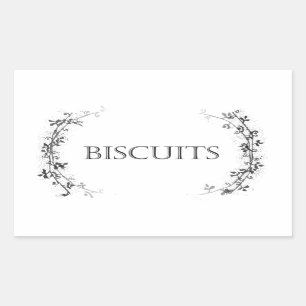 Klassieke vine Design Biscuit Jar Labkers Rechthoekige Sticker