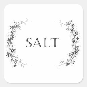 Klassieke vine Design Zout Container Labels