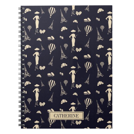 Klassieke Vintage 50's Mode Notitieboek (Voorkant)