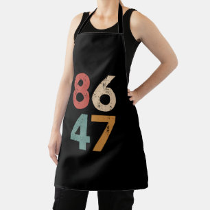 Klassieke vintage 80's stijl 86 47 anti Trump Schort