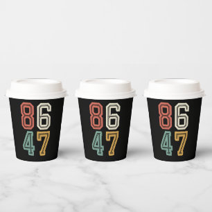 Klassieke Vintage 86 47 Anti Trump 2024 Impeach Papieren Bekers