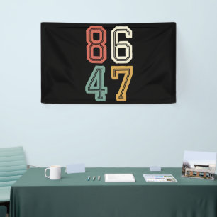 Klassieke Vintage 86 47 Anti Trump 2024 Impeach Spandoek