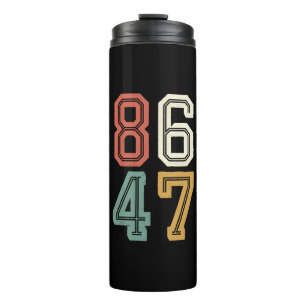 Klassieke Vintage 86 47 Anti Trump 2024 Impeach Thermosbeker