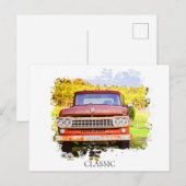 *~* Klassieke Vintage Antieke Roestige TRUCK Briefkaart (Voorkant / Achterkant)